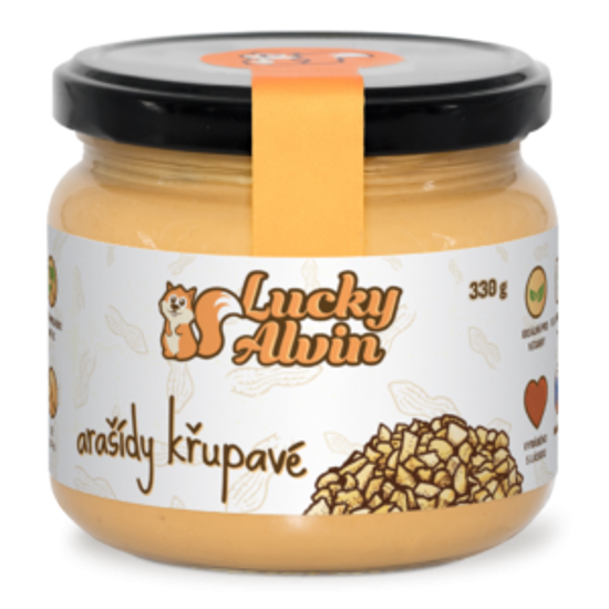 Obrázek Peanut Butter crunchy 330g Lucky Alvin