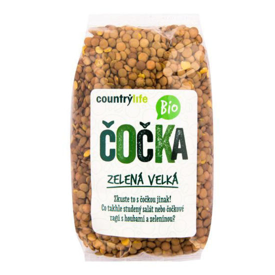 Obrázek Čočka zelená velká BIO 500g Country life