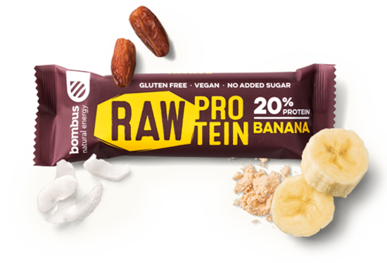 Obrázek Bombus Raw protein 50g Banán