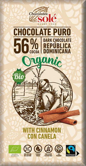 Obrázek Hořká čokoláda se skořicí Sole 100g