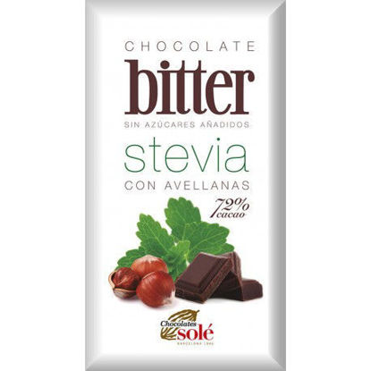 Obrázek Hořká čokoláda s lískovými oříšky Stevie Sole 100g