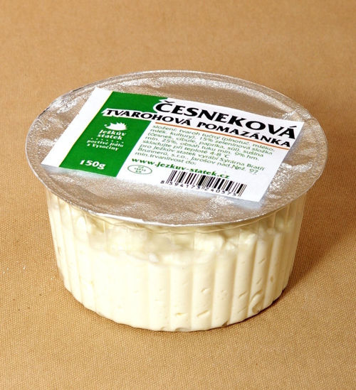 Obrázek Česneková tvarohová pomazánka 160g Ježkův statek