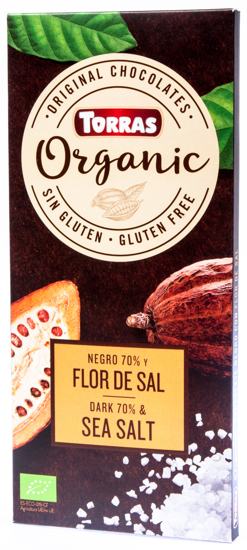 Obrázek Hořká čokoláda 72% se solí 75g Torras