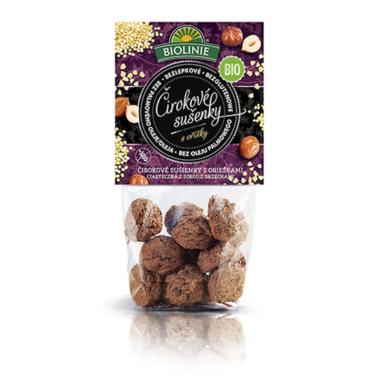 Obrázek Čirokové sušenky s oříšky 100g