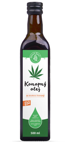 Obrázek Bio konopný olej 500ml Zelená země