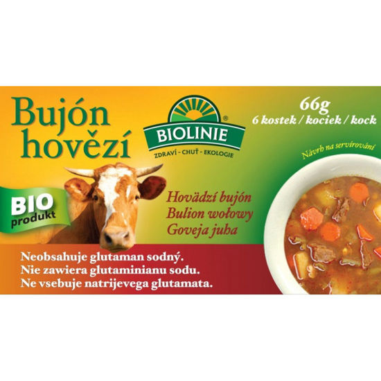 Obrázek Hovězí bujon kostky BIO 66g Biolinie