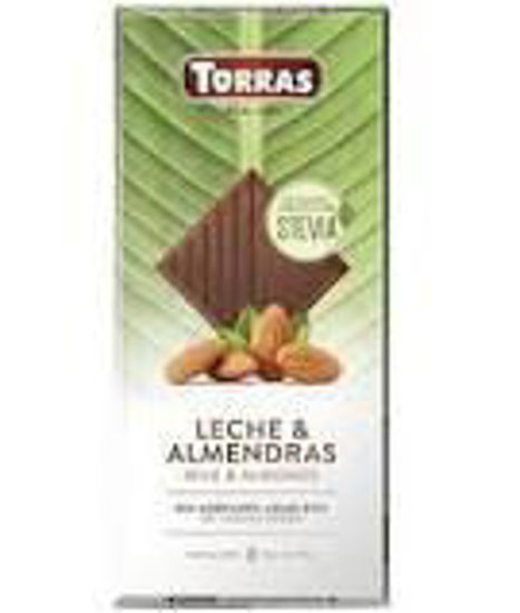 Obrázek Mléčná čokoláda Stévie s mandlemi 125g Torras