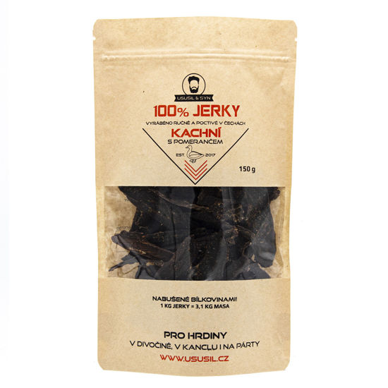 Obrázek Jerky Kachní s pomerančem 150g Usušil a Syn