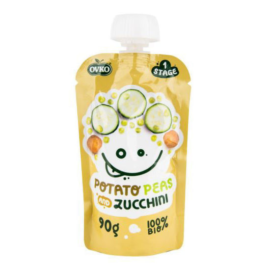 Obrázek Bio kapsička brambory, hrášek, cuketa 90g Ovko