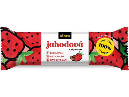 Obrázek Jahodová Raw Tyčinka 40g Sinea