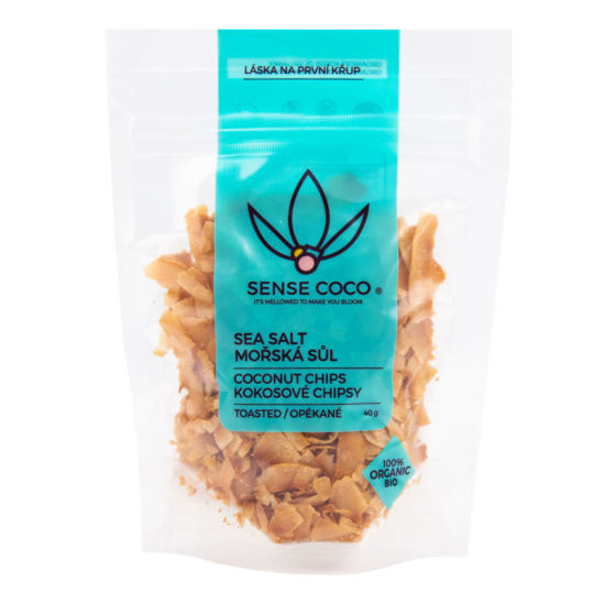 Obrázek Bio kokosové chipsy s mořskou solí 40g Sense