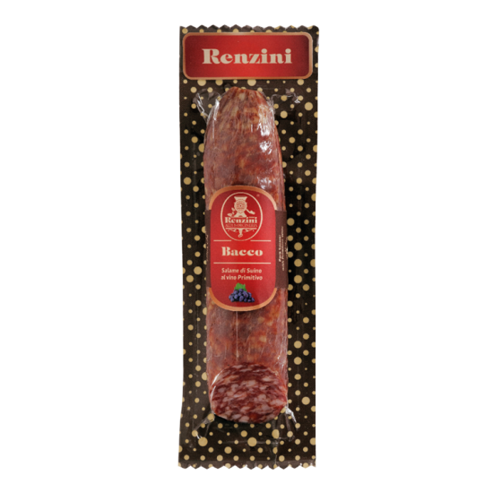 Obrázek Salám s vínem Primitivo Bacco Renzini 200g
