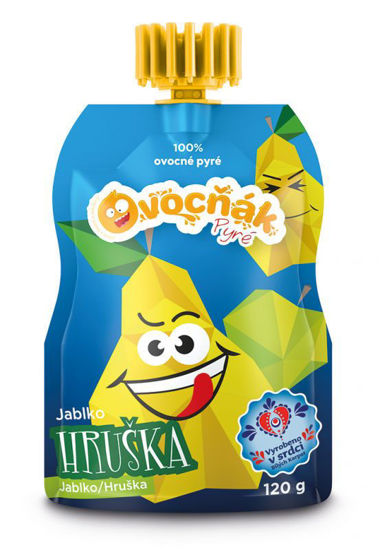 Obrázek Pyré jablko hruška 120g Ovocňák