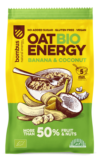 Obrázek Bombus oat Bio energy banán a kokos 65g