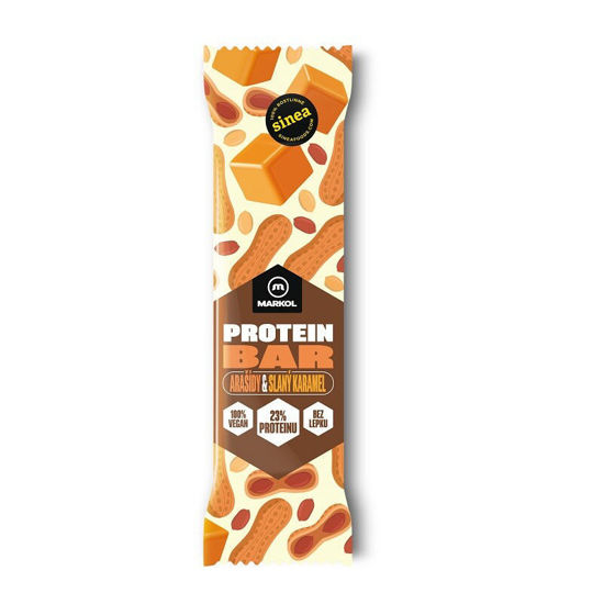 Obrázek Proteinová Tyčinka Arašídy a slaný karamel 40g Markol