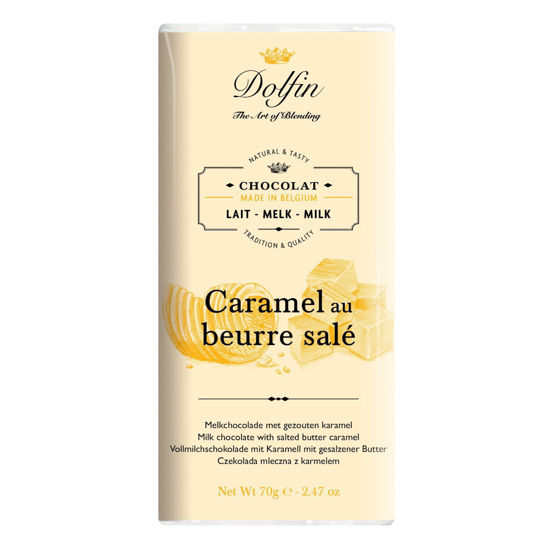 Obrázek Mléčná čokoláda se slaným karamelem 70g Dolfin