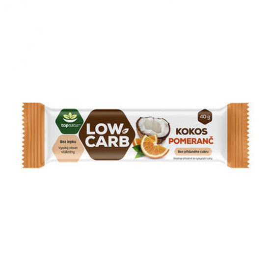 Obrázek Low Carb tyčinka kokos a pomeranč 40g