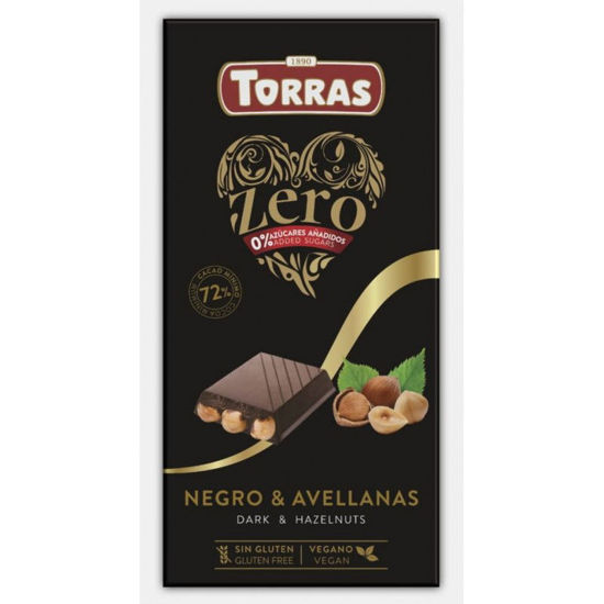 Obrázek Mléčná čokoláda s lískovými oříšky 200g Torras