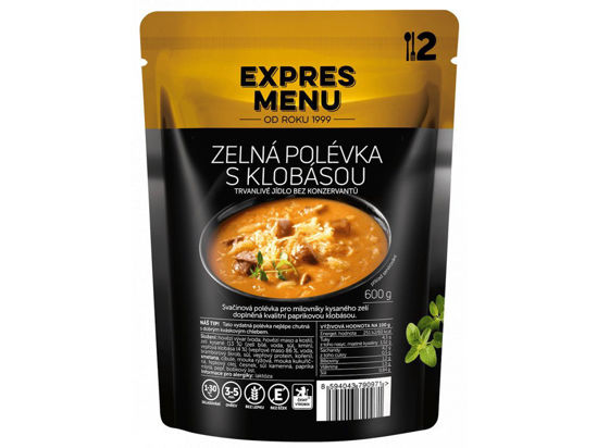 Obrázek Zelná polévka s klobásou 600g Expres Menu