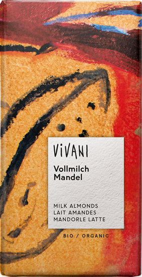 Obrázek Mléčná čokoláda s mandlemi BIO 100g Vivani