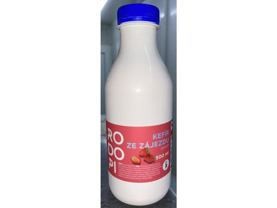 Obrázek Jahodové kefírové mléko 500ml RODOPI