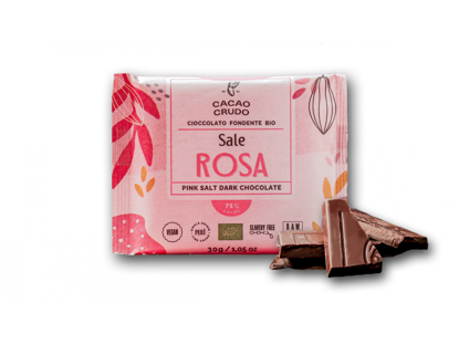 Obrázek Cacao Crudo hořká čokoláda s růžovou solí 30g